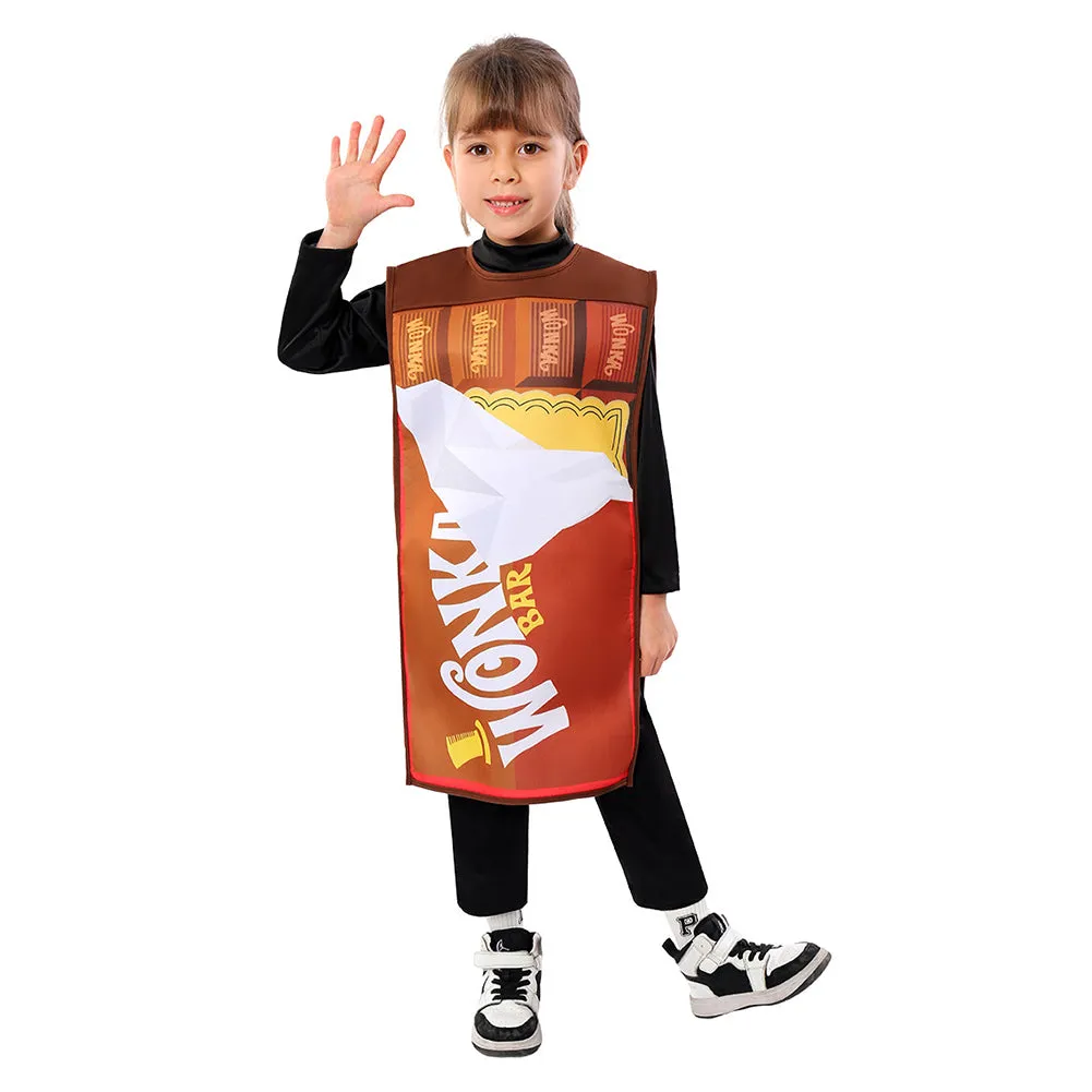 Charlie and the Chocolate Factory Kids Children Chocolate Party Carnival Halloween Cosplay Costume