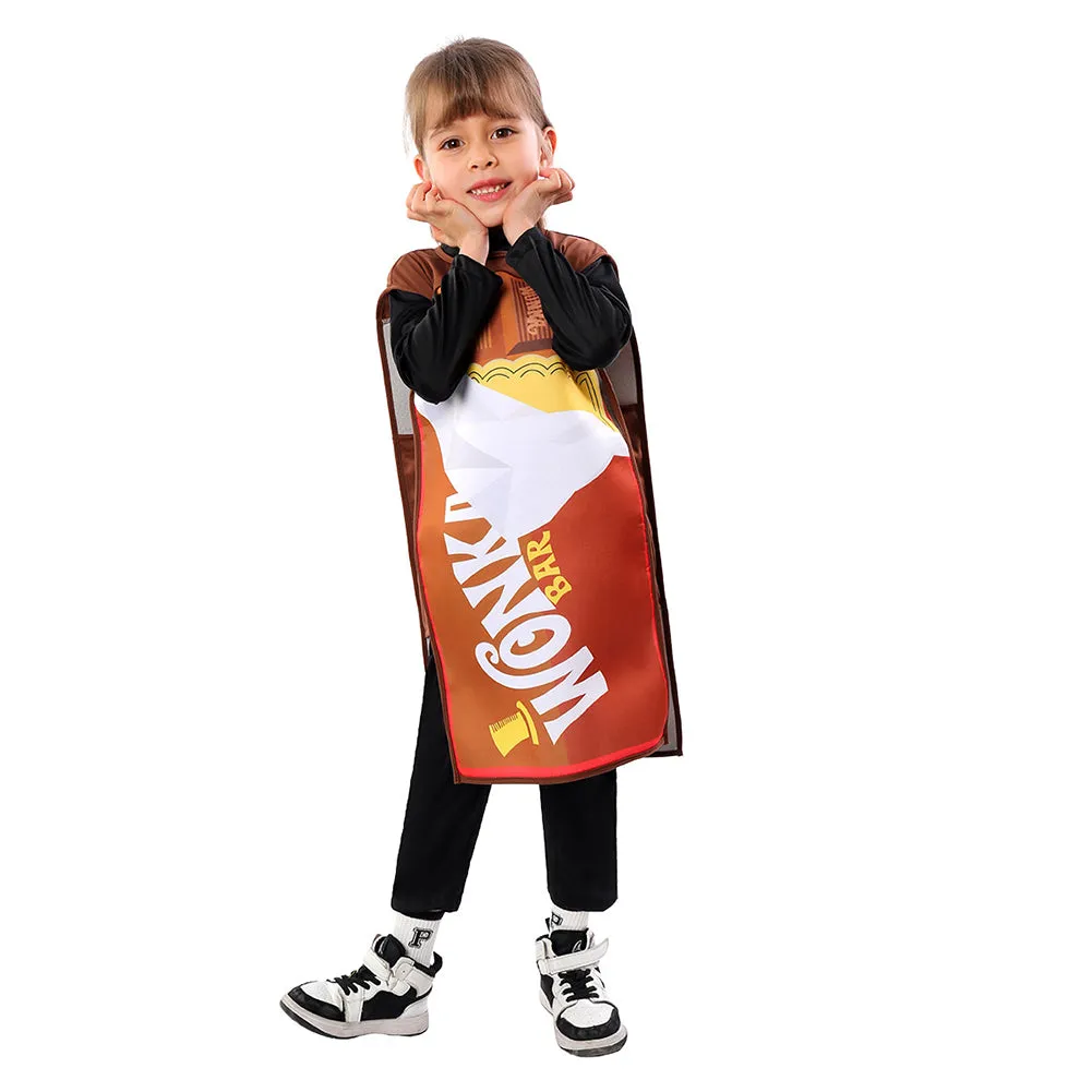 Charlie and the Chocolate Factory Kids Children Chocolate Party Carnival Halloween Cosplay Costume