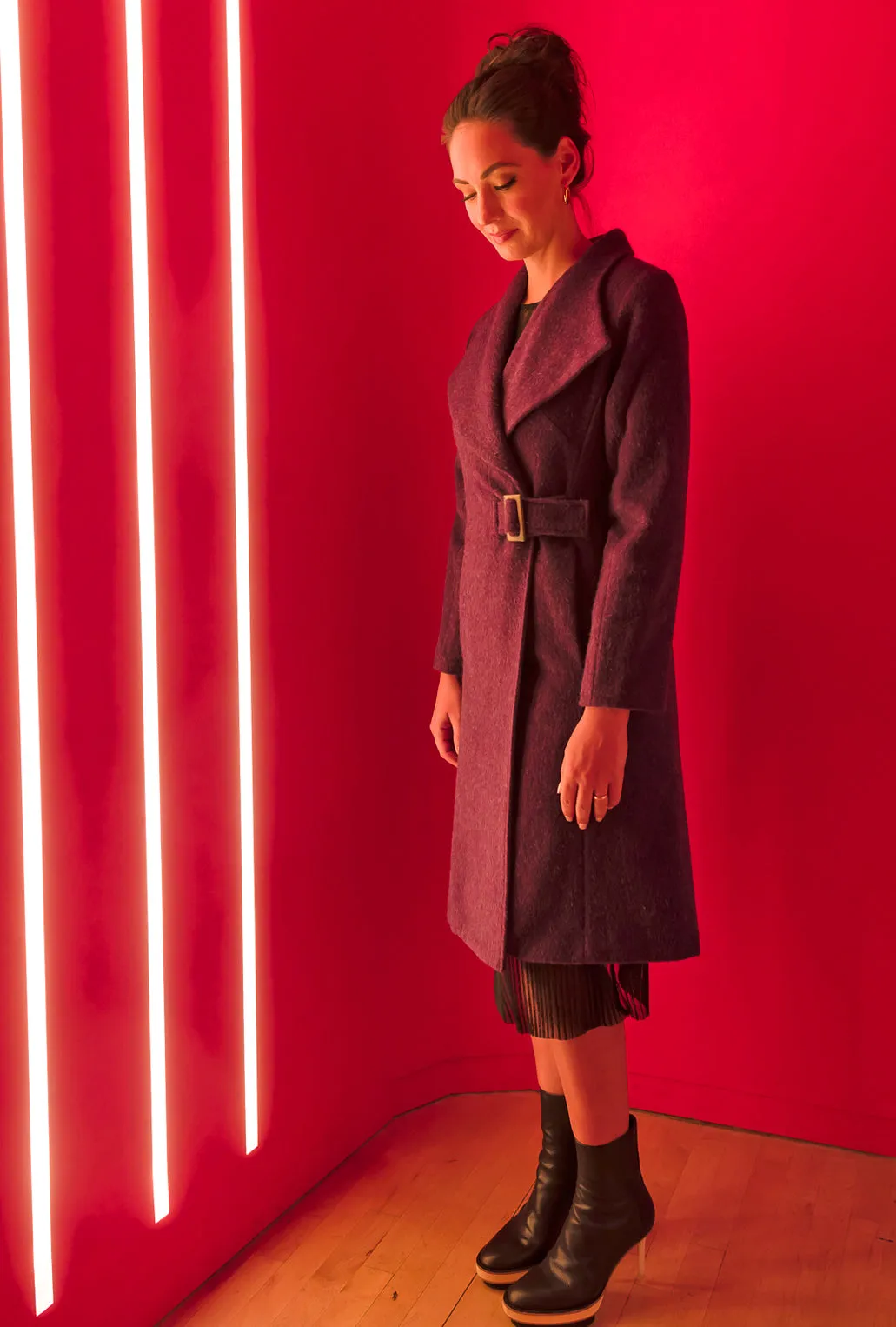 COACH COAT · plum