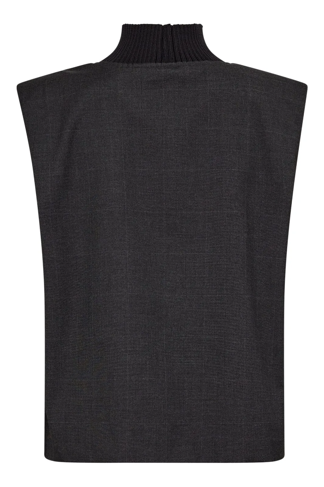 Co´couture - Kayacc Rib Turtleneck Vest 35587 - 94 Antracit