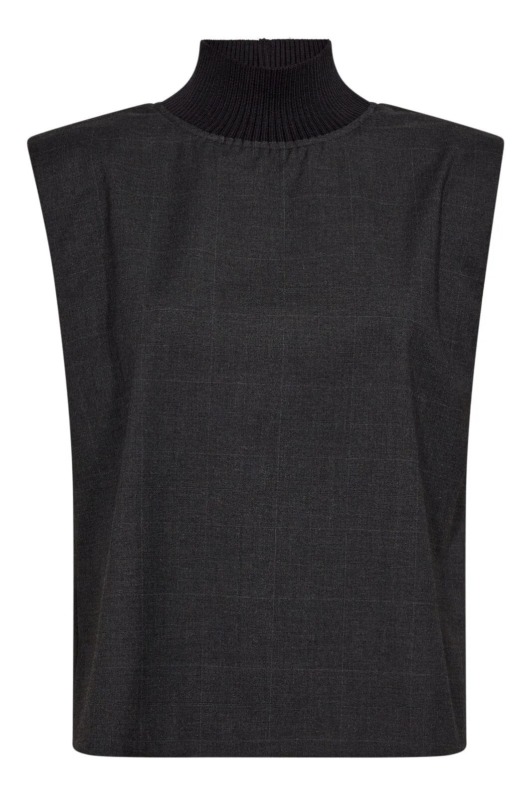 Co´couture - Kayacc Rib Turtleneck Vest 35587 - 94 Antracit