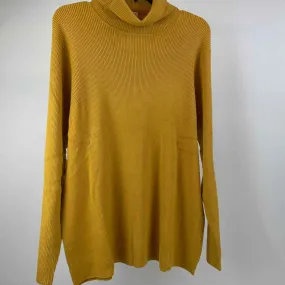Coldwater Creek Size 3X Golden Yellow Knit Long Sleeve Turtleneck Sweater