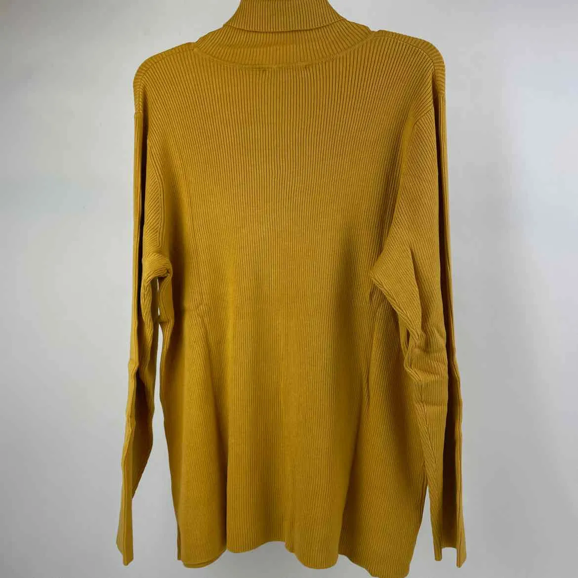 Coldwater Creek Size 3X Golden Yellow Knit Long Sleeve Turtleneck Sweater