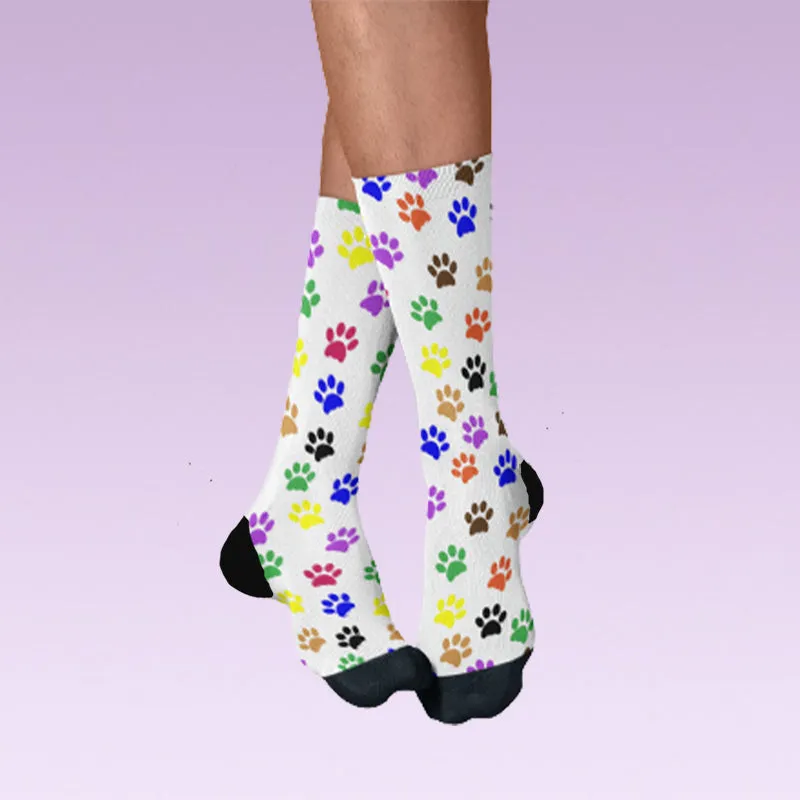 Colorful Paw Socks