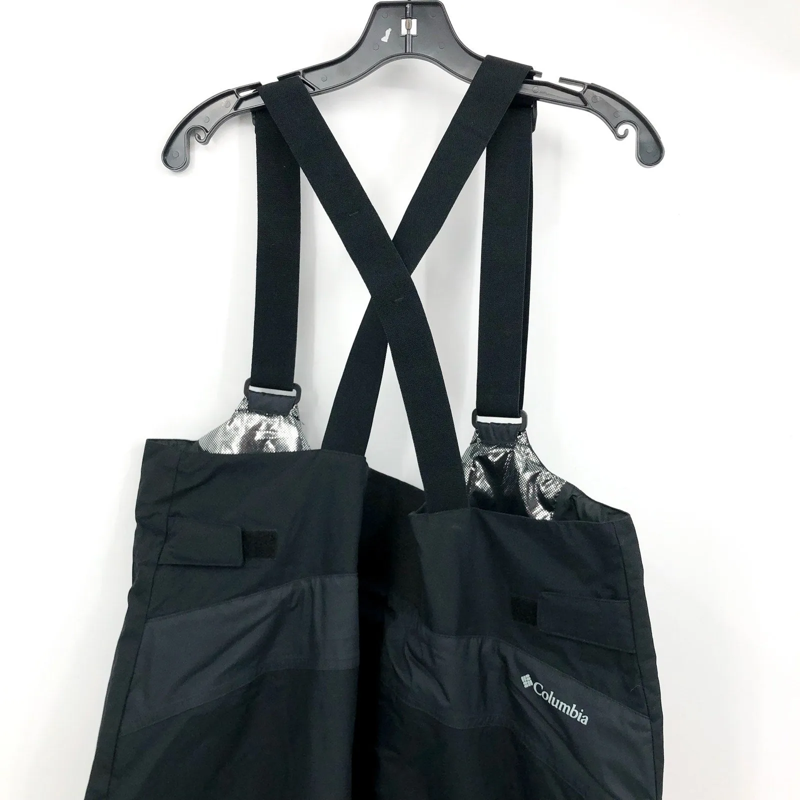 COLUMBIA Women's Iceventure Bib Hiking Pants Size 2X Black Waterproof