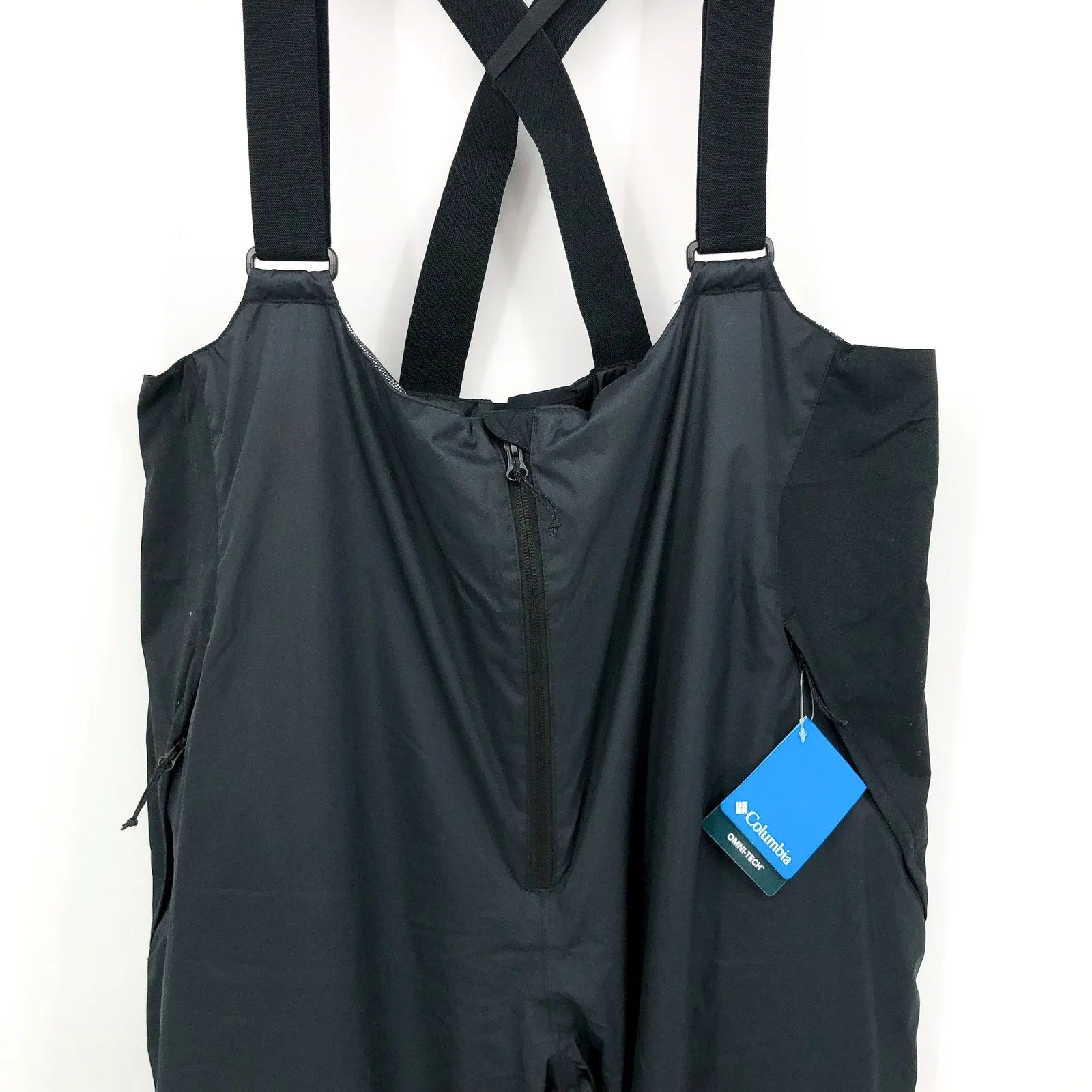 COLUMBIA Women's Iceventure Bib Hiking Pants Size 2X Black Waterproof