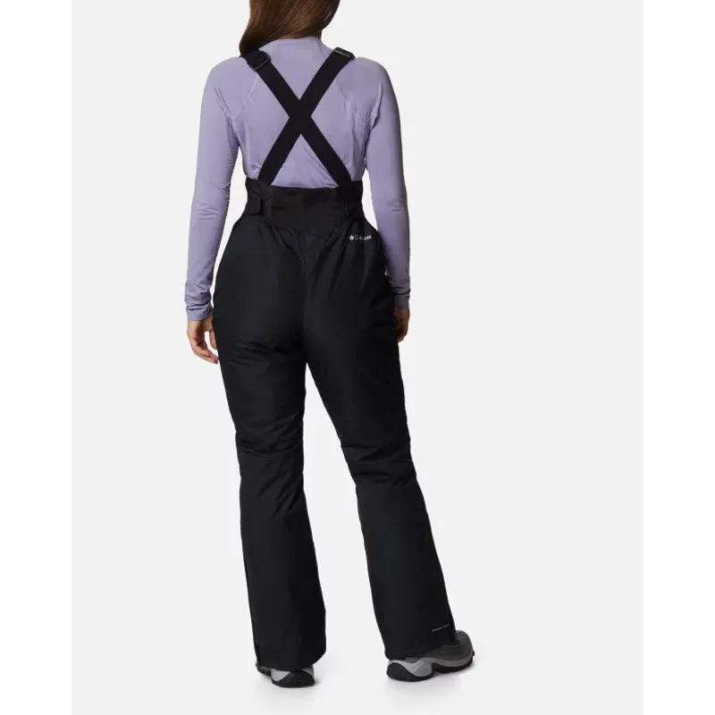 COLUMBIA Women's Iceventure Bib Hiking Pants Size 2X Black Waterproof