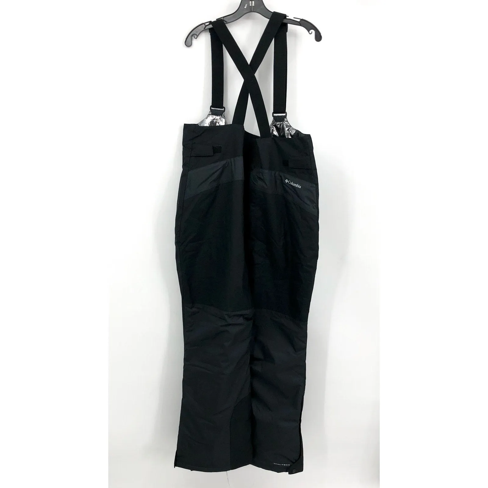 COLUMBIA Women's Iceventure Bib Hiking Pants Size 2X Black Waterproof