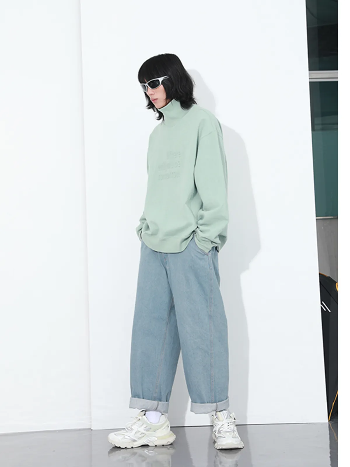 Cotton Turtleneck Sweatshirt