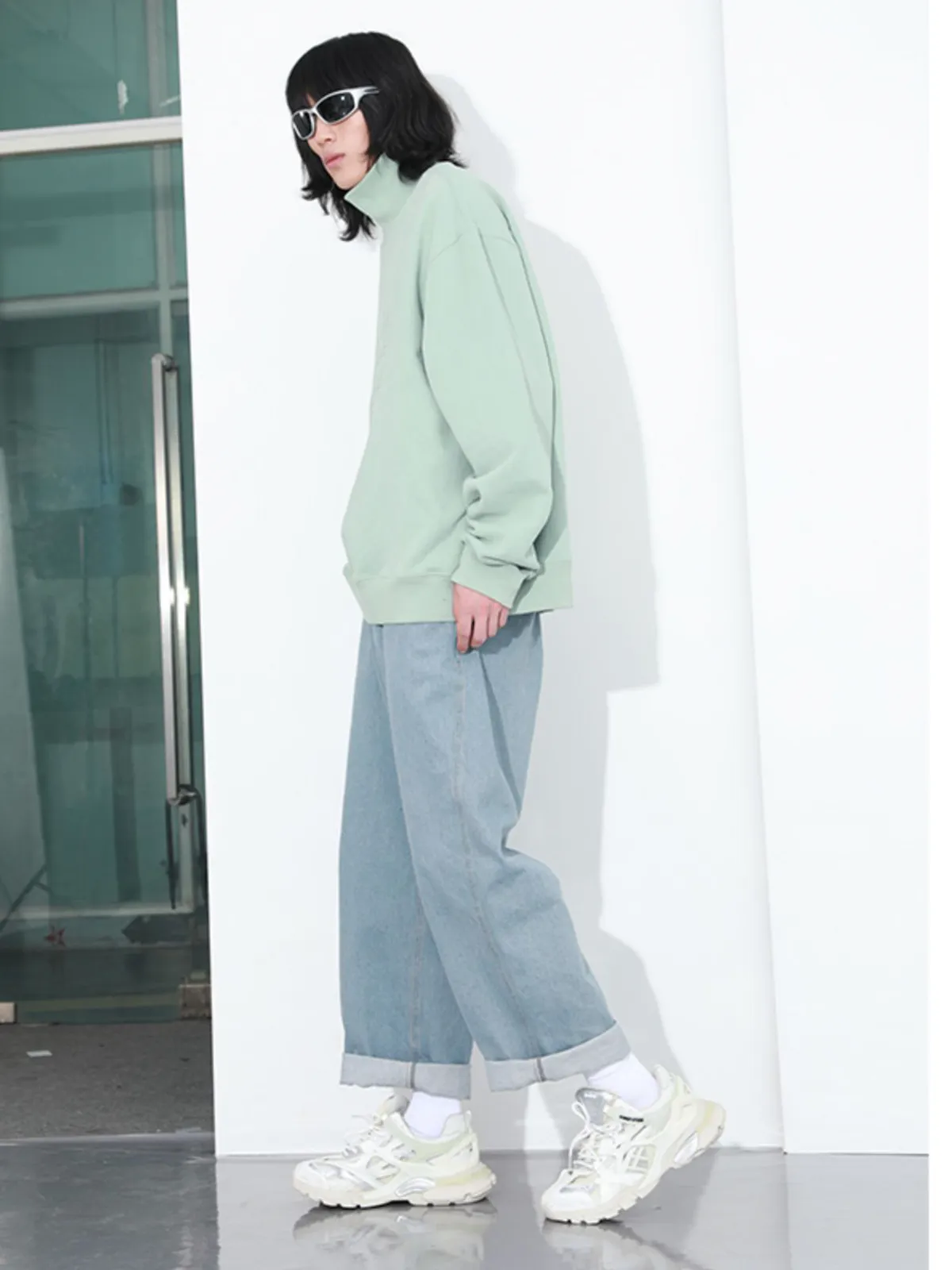 Cotton Turtleneck Sweatshirt