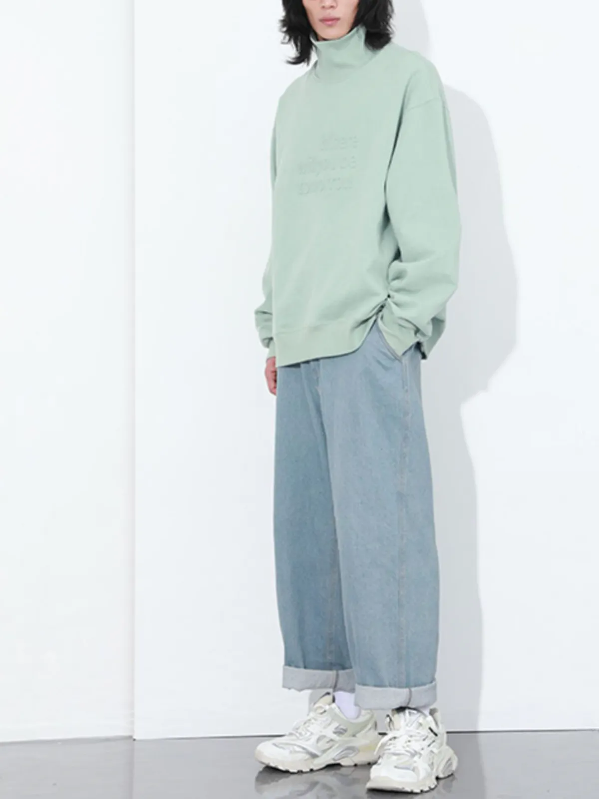 Cotton Turtleneck Sweatshirt