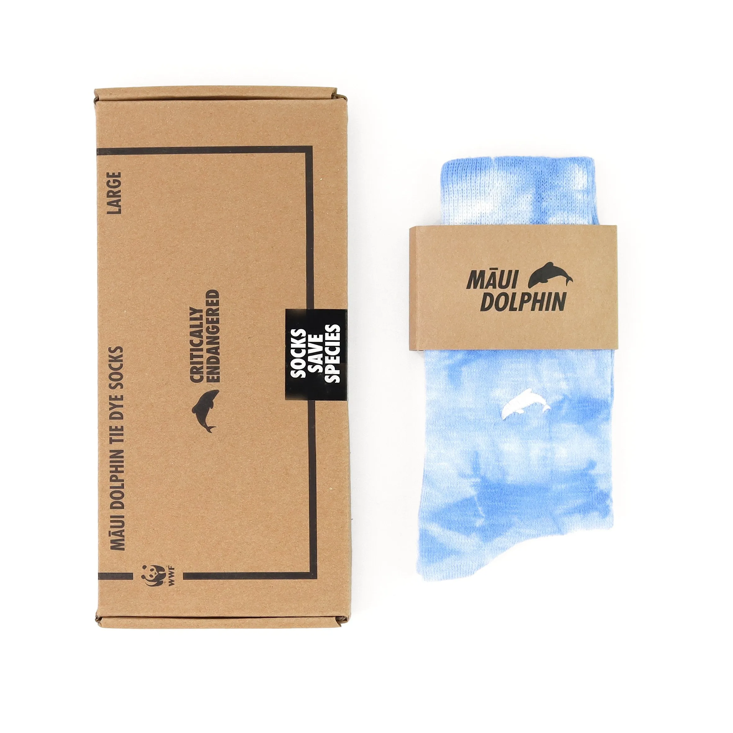 Critically Endangered Tie Dye Adult Socks - Dolphin