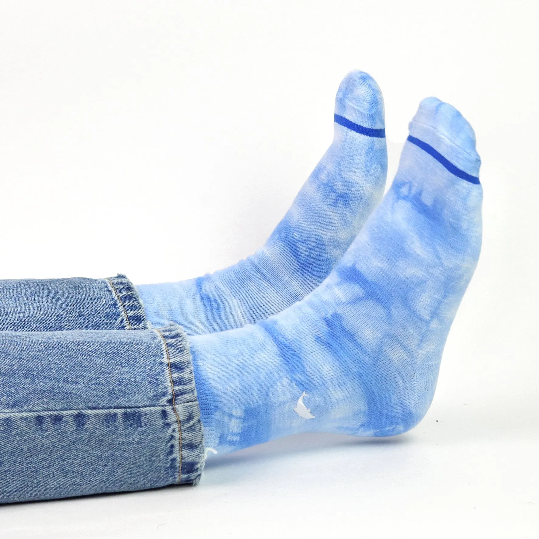 Critically Endangered Tie Dye Adult Socks - Dolphin