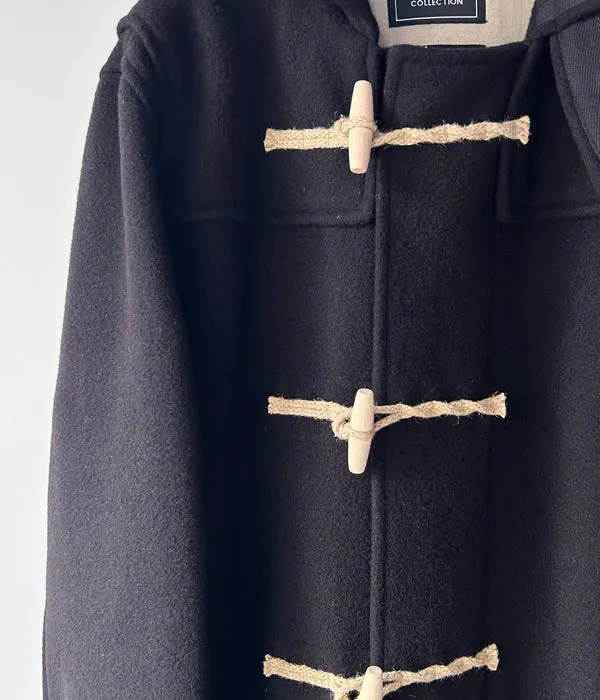 DESCENDANT/MONTY WOOL COAT GLOVERALL (BLACK)