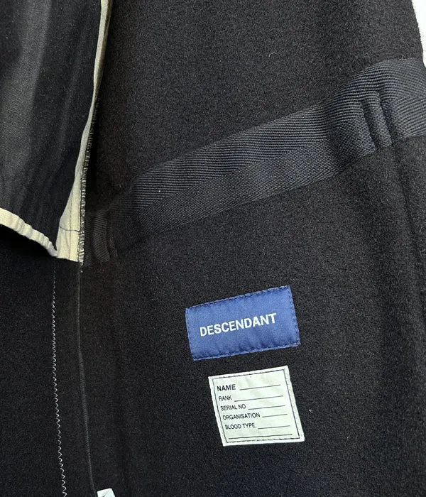 DESCENDANT/MONTY WOOL COAT GLOVERALL (BLACK)