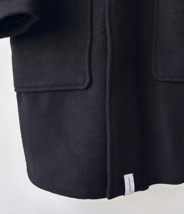 DESCENDANT/MONTY WOOL COAT GLOVERALL (BLACK)