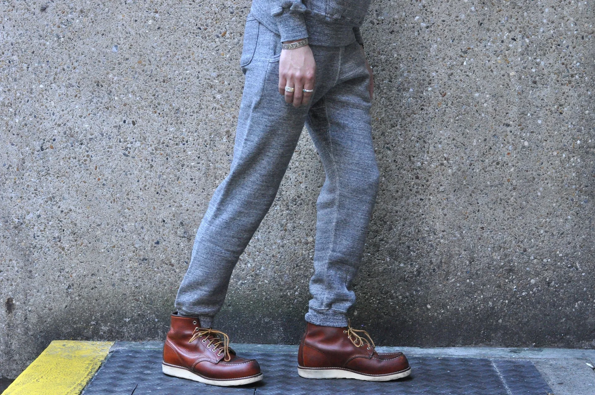 Dubble Works 11oz "Tsuri-ami" Loopwheeled Sweatpants (Heather Charcoal)