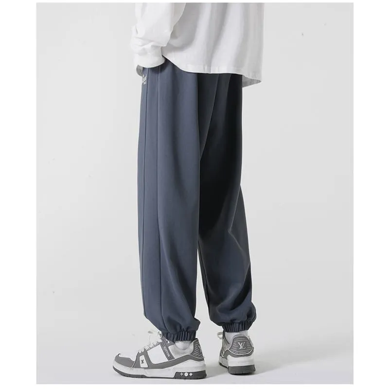 Elastic Waist Knitted Sports Tapered Sweatpant