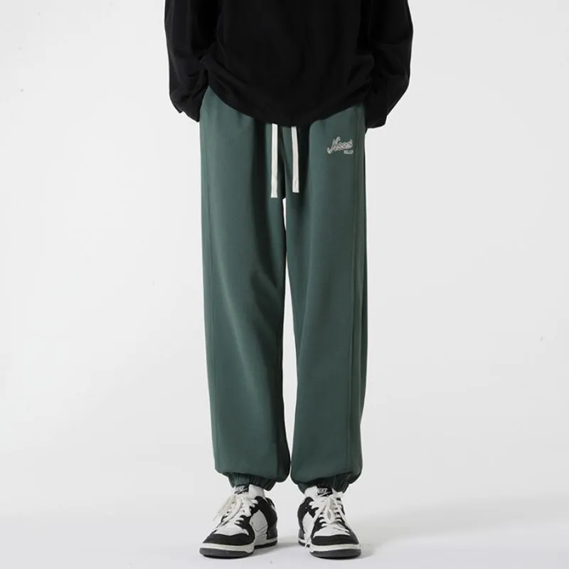Elastic Waist Knitted Sports Tapered Sweatpant