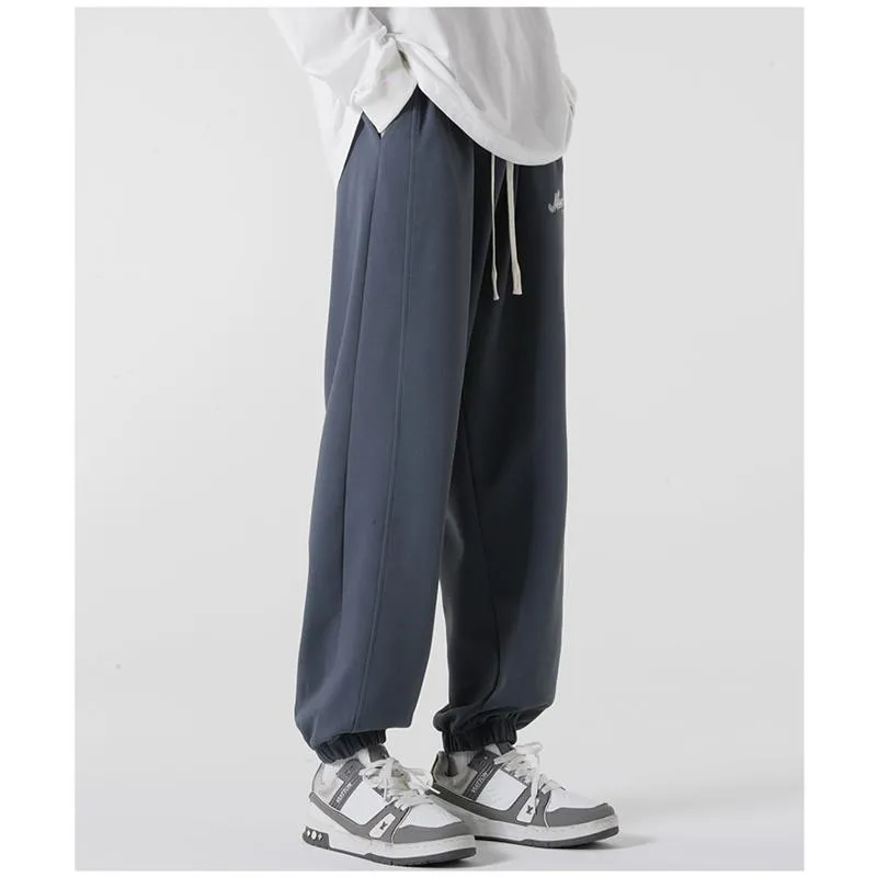 Elastic Waist Knitted Sports Tapered Sweatpant