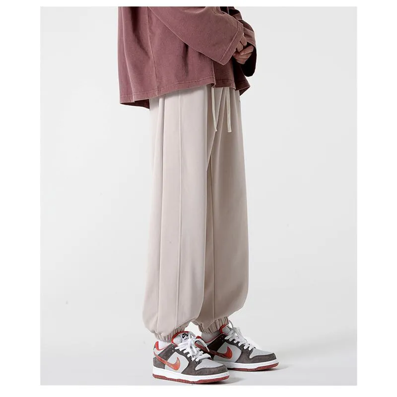 Elastic Waist Knitted Sports Tapered Sweatpant