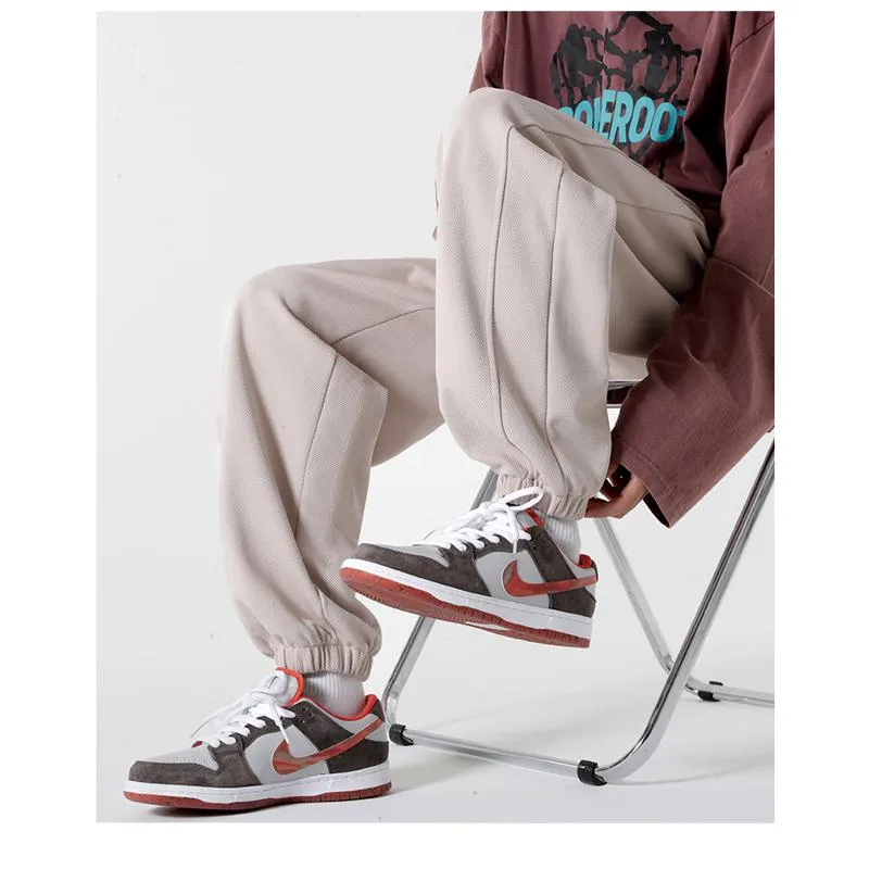 Elastic Waist Knitted Sports Tapered Sweatpant