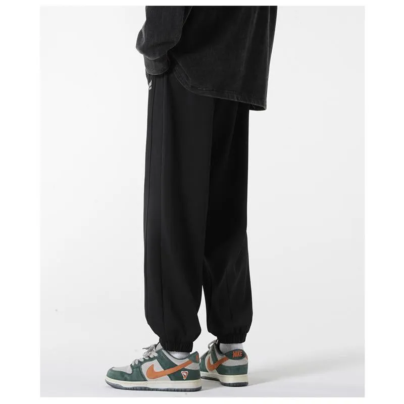 Elastic Waist Knitted Sports Tapered Sweatpant