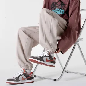 Elastic Waist Knitted Sports Tapered Sweatpant