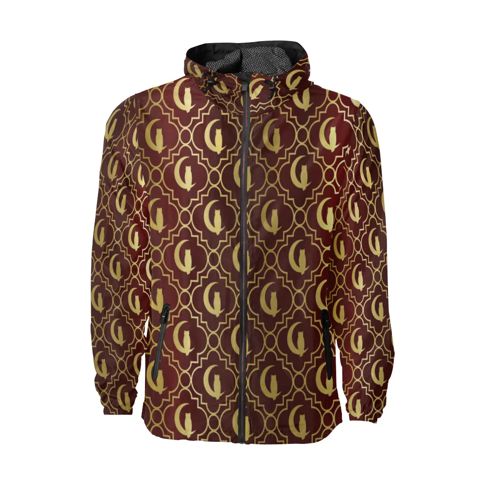 ELEGANCE BORDEAUX All Over Print Windbreaker for Unisex