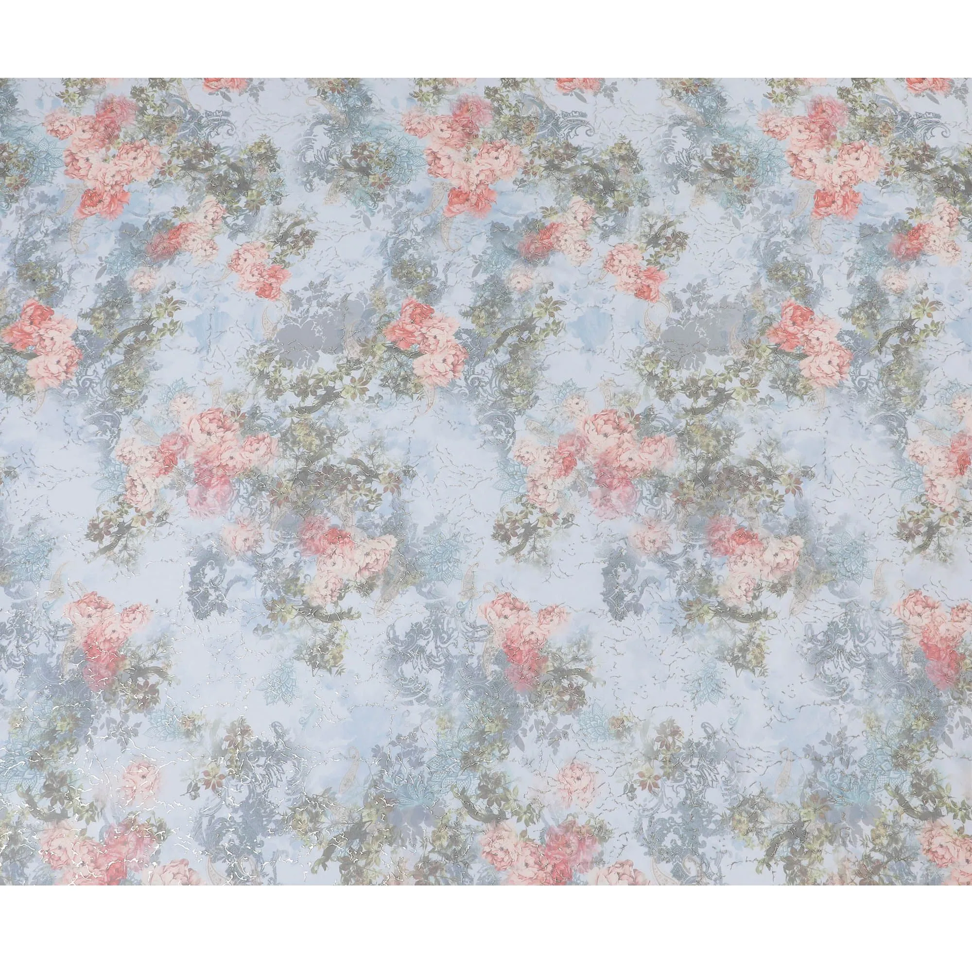 Enchanted Garden Silk Chiffon Jacquard Fabric, 110cm Wide - Buy Online-D18374