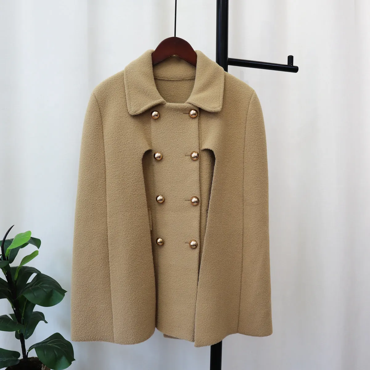 Fashionkova fall photoshoot outfits Autumn and Winter New High-Grade Loose Knitted Double-Sided Woolen Coat Elegant Thickened Sweater Cape for Women