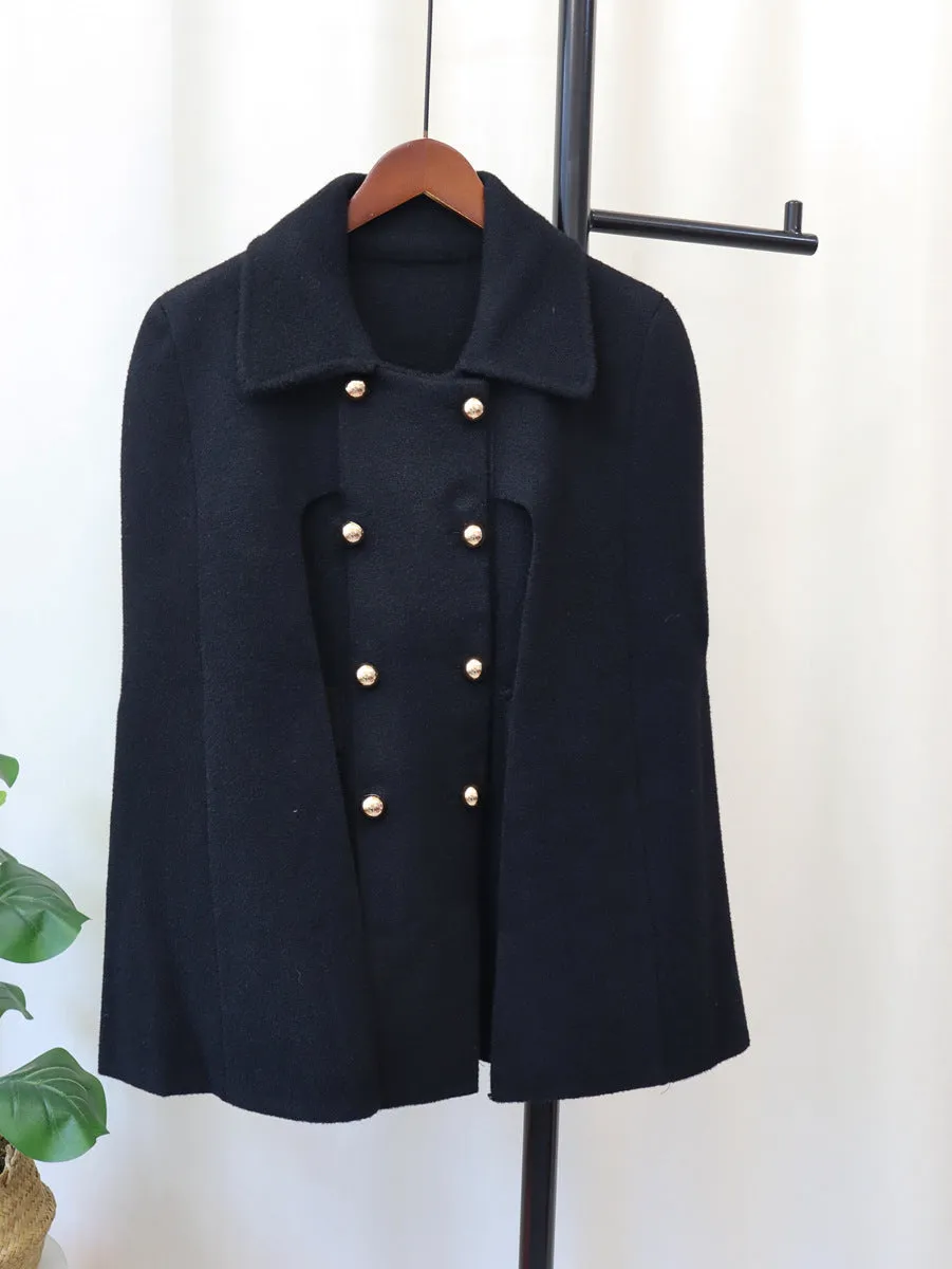 Fashionkova fall photoshoot outfits Autumn and Winter New High-Grade Loose Knitted Double-Sided Woolen Coat Elegant Thickened Sweater Cape for Women