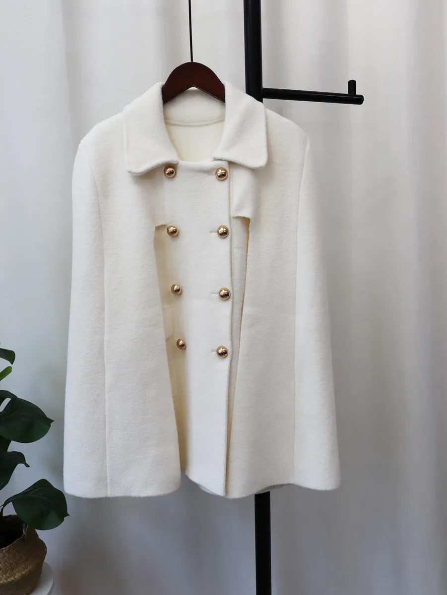 Fashionkova fall photoshoot outfits Autumn and Winter New High-Grade Loose Knitted Double-Sided Woolen Coat Elegant Thickened Sweater Cape for Women