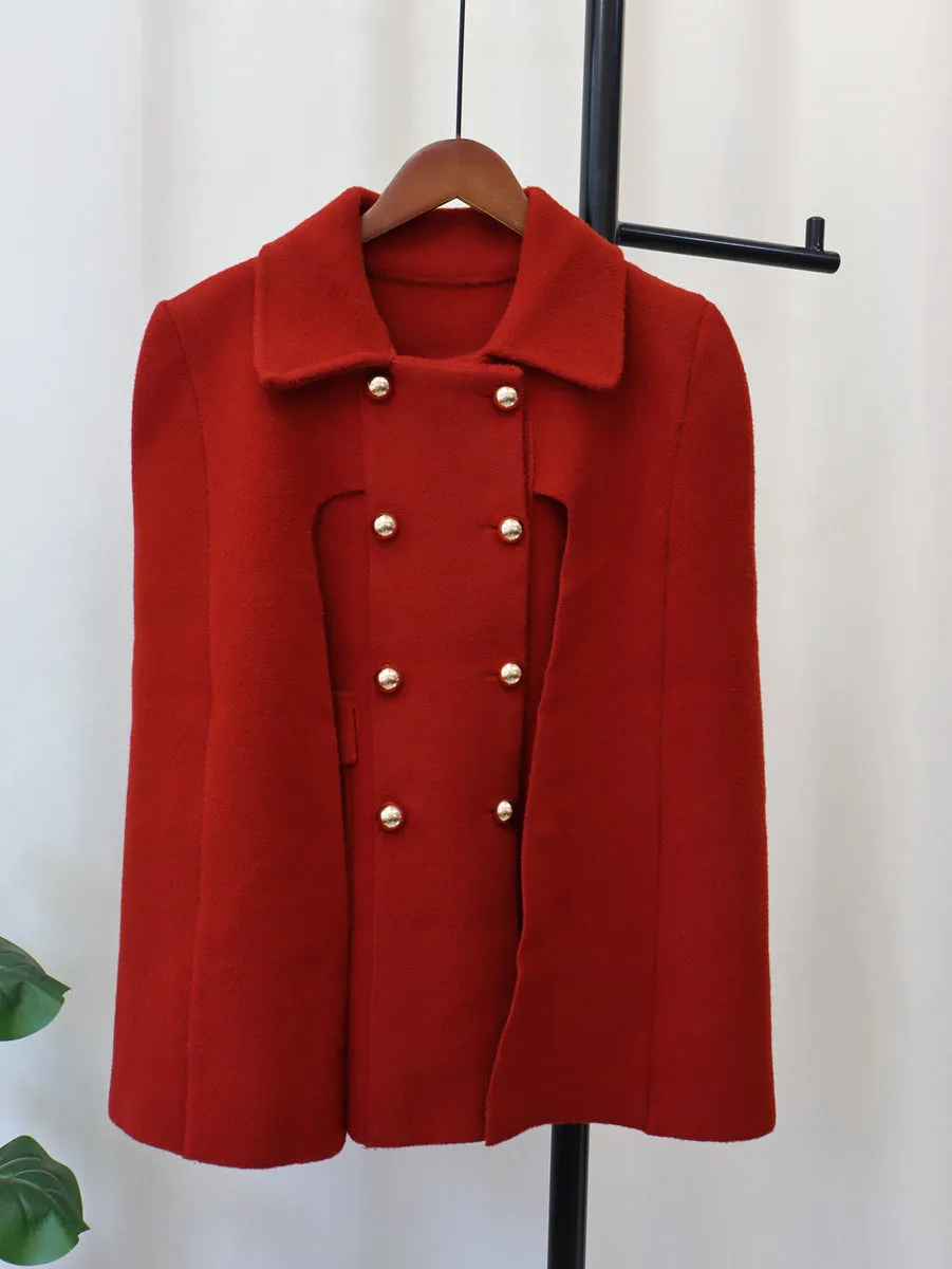 Fashionkova fall photoshoot outfits Autumn and Winter New High-Grade Loose Knitted Double-Sided Woolen Coat Elegant Thickened Sweater Cape for Women