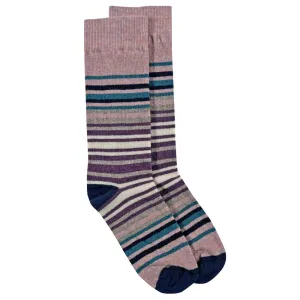Festival Stripe Wool Sock - Pink/Purple