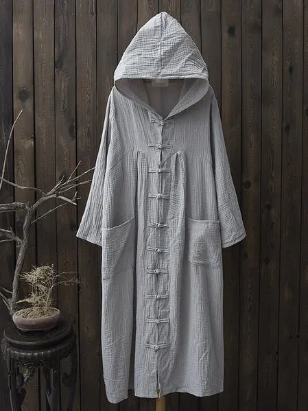 Flytonn-Winter Outfits Christmas Thanksgiving Gift New Year's Eve Outwear National Style Mistarious Linen Cape Coat