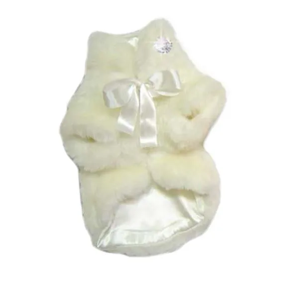Fun Fur Glamour Dog Coat White