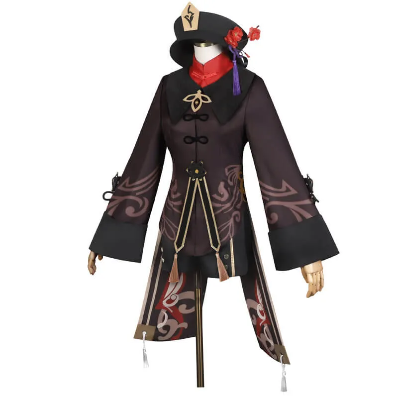 Game Genshin Impact Hu Tao Cosplay Costume Full Set Halloween Outfit