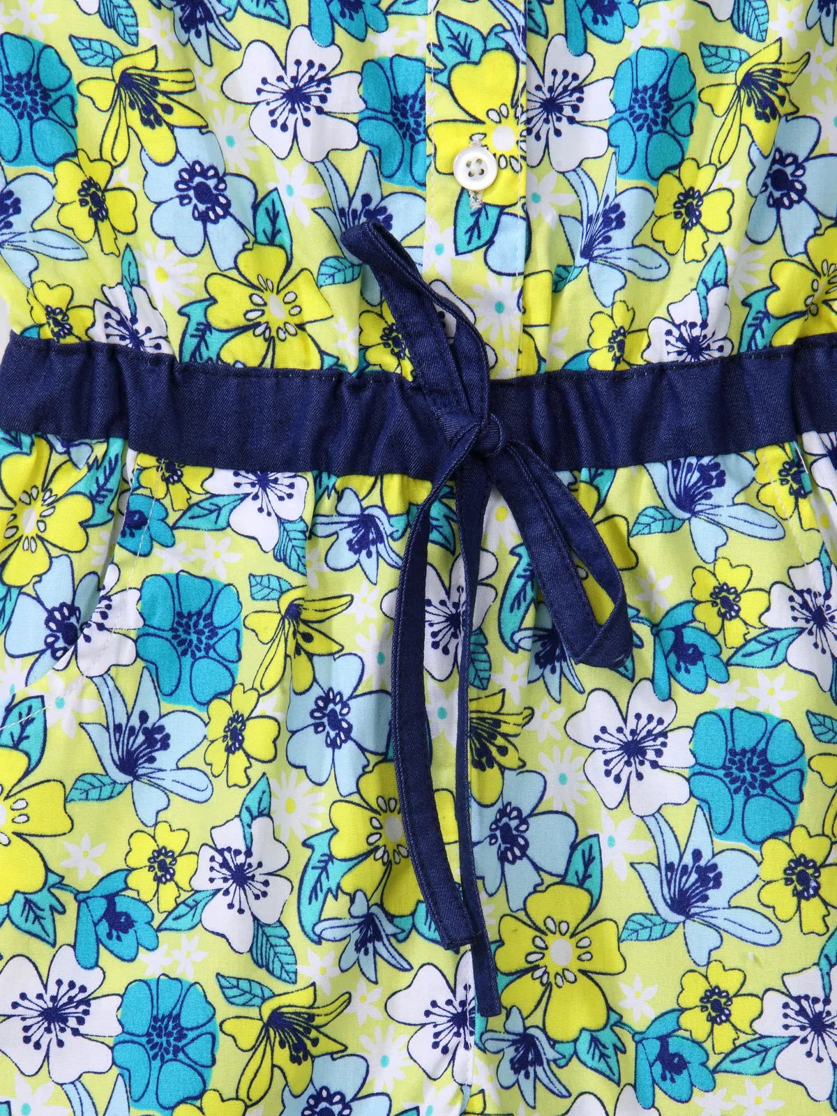 Girl's  Bright Flower Print Jumpsuit - StyleStone Kid