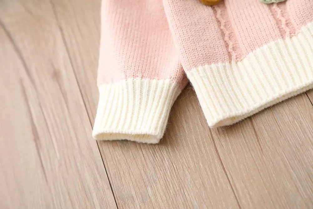 Girls Knitwear Children's Wear Sweater Cardigan Autumn Coat Wholesale Girls Clothes