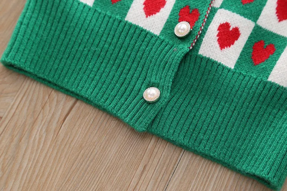 Girls Sweater Cardigan Autumn and Winter Knitted Coat Wholesale Girls Clothes