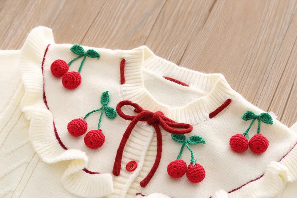 Girls Sweater Cardigan Children's Clothing Knitted Sweater Coat Wholesale