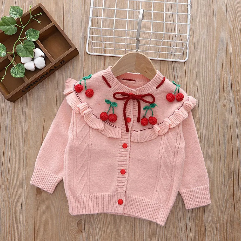 Girls Sweater Cardigan Children's Clothing Knitted Sweater Coat Wholesale