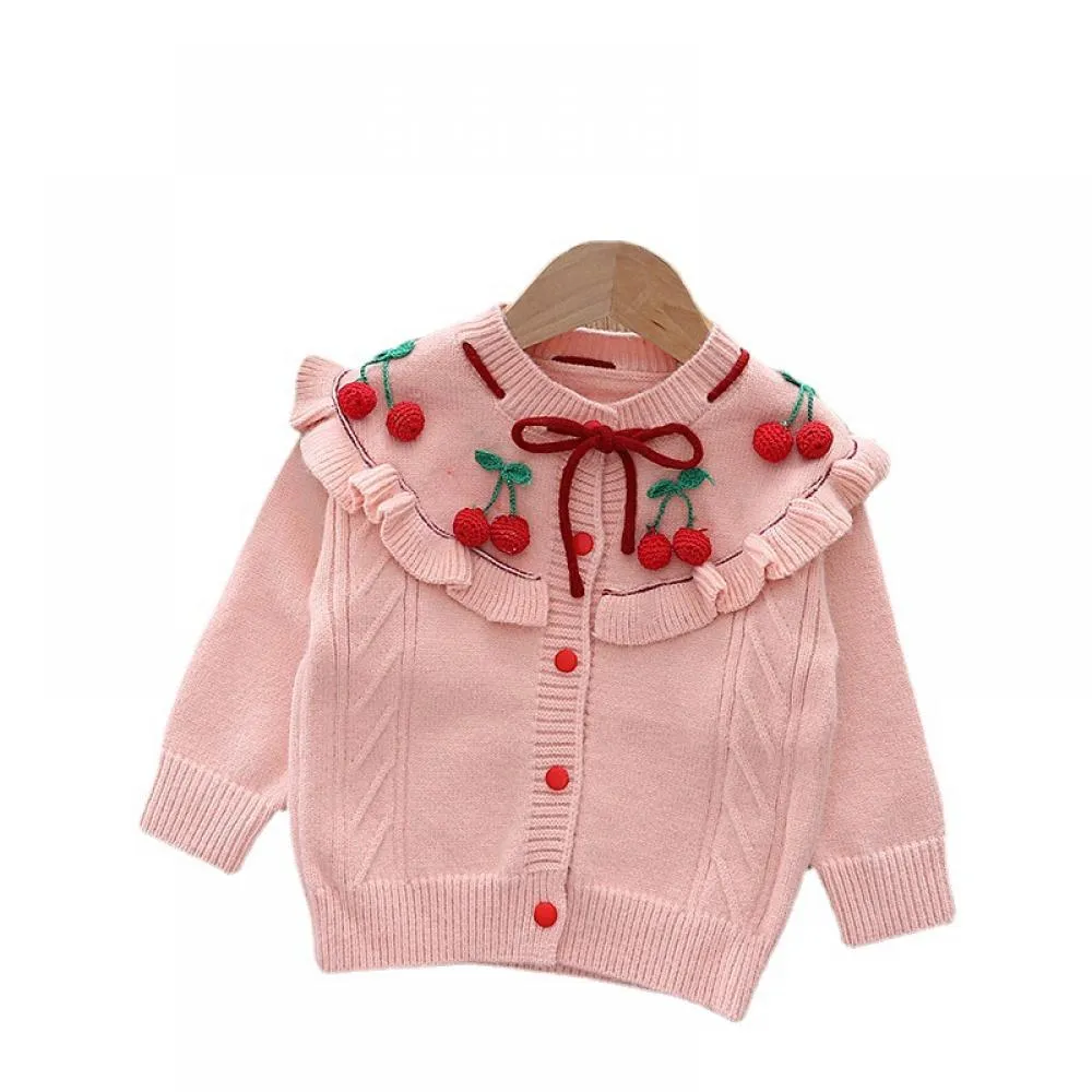 Girls Sweater Cardigan Children's Clothing Knitted Sweater Coat Wholesale