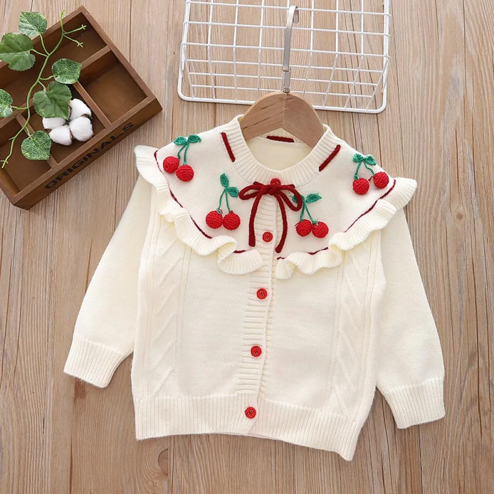 Girls Sweater Cardigan Children's Clothing Knitted Sweater Coat Wholesale