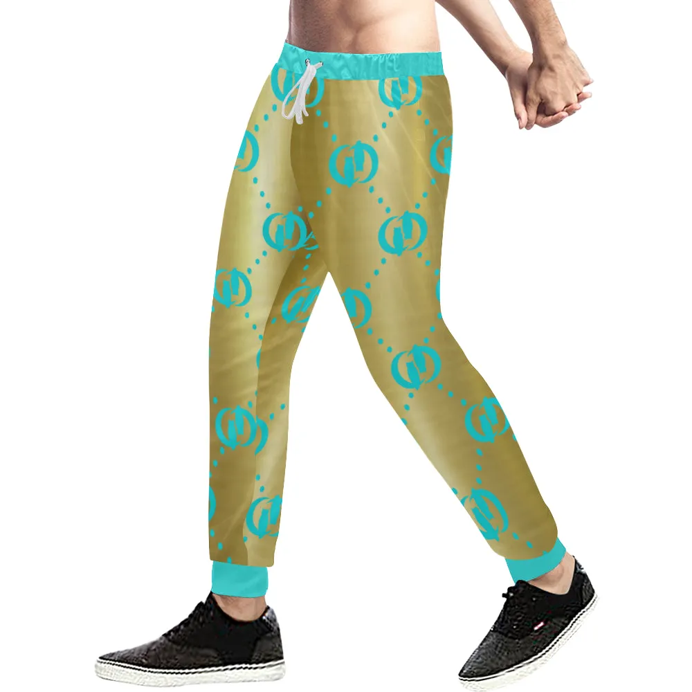 GOLDEN TURQUOISE TRIANGLE Men's Sweatpants