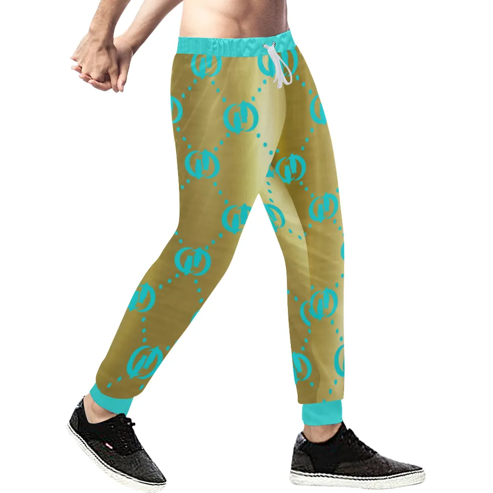 GOLDEN TURQUOISE TRIANGLE Men's Sweatpants