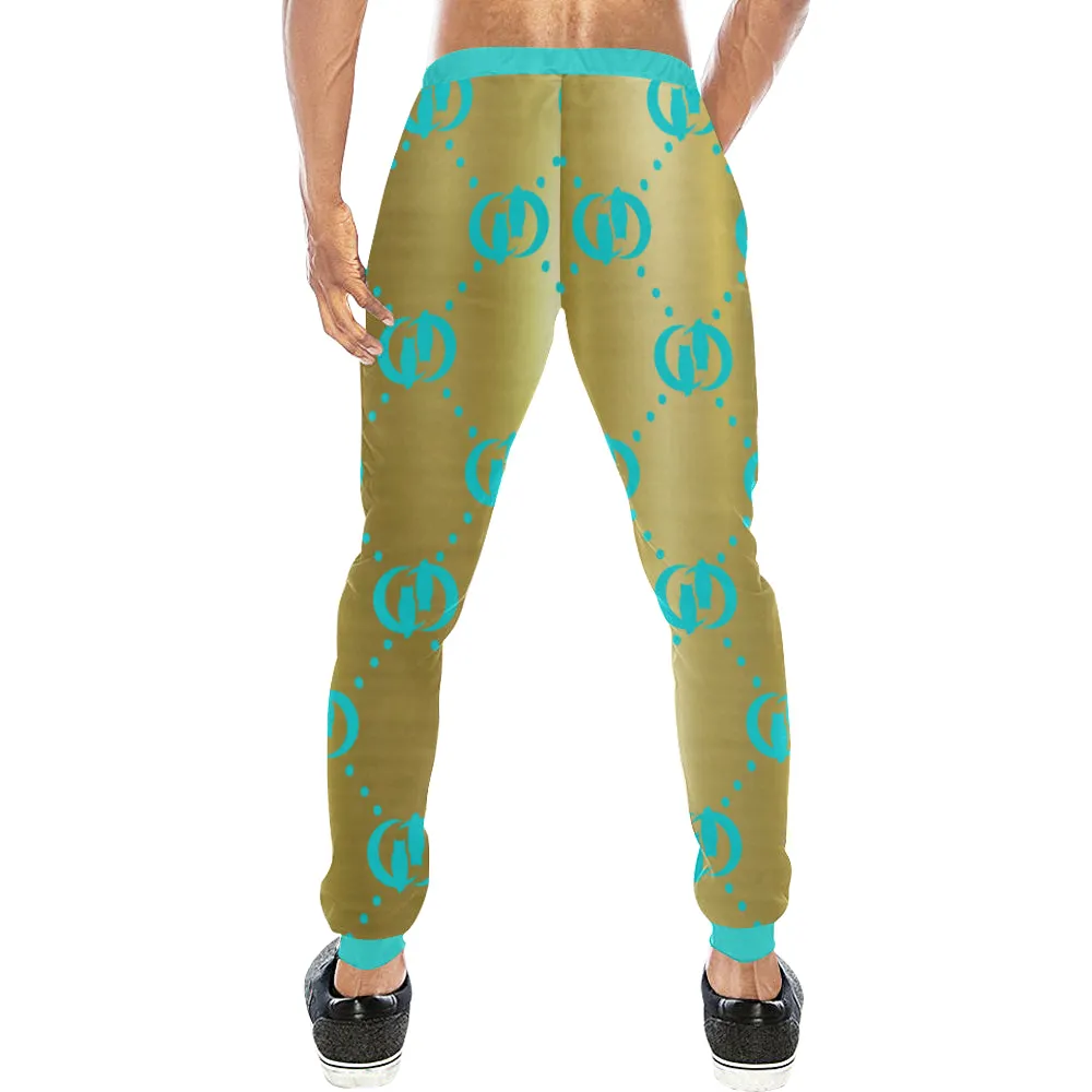GOLDEN TURQUOISE TRIANGLE Men's Sweatpants