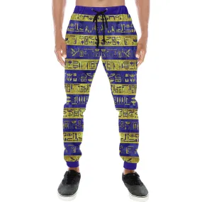 HIEROGLYPH GOLDEN BLUE Men's Sweatpants