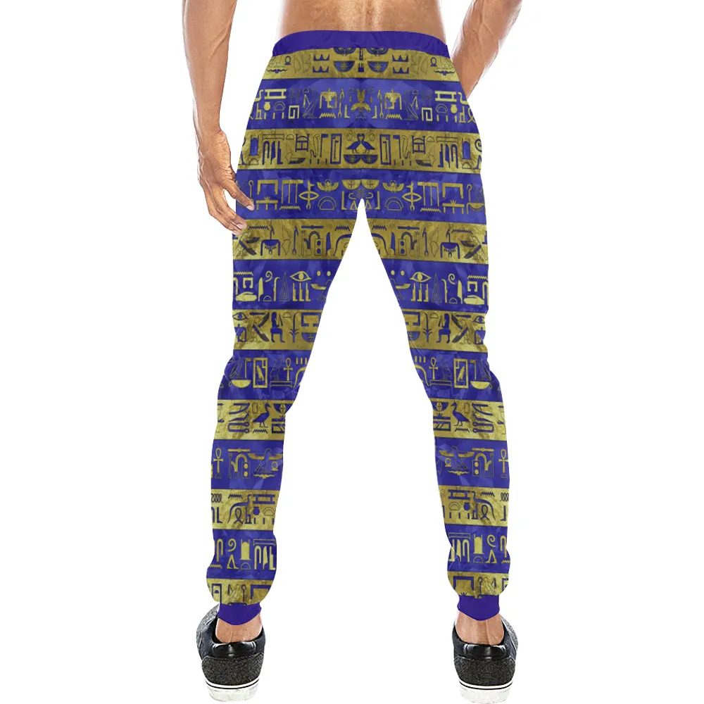 HIEROGLYPH GOLDEN BLUE Men's Sweatpants